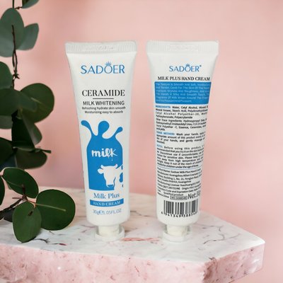 Відбілюючий крем для рук з керамідами Sadoer Ceramide Milk Whitening Hand Cream, 30 г 4368 фото