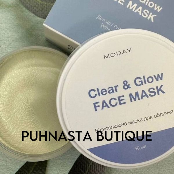 Восстанавливающая маска-антистресс для лица Moday Clear & Glow Face Mask, 50 мл 59014 фото