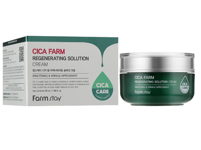 Крем для обличчя FarmStay Cica Farm Regenerating Solution Cream з центелою, 50 мл 4503 фото