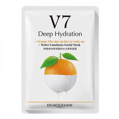 Маска для обличчя тканинна BIOAQUA V7 Deep Hydration вітамінна, Апельсин 500 фото