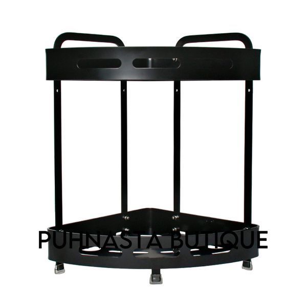Полиця двоярусна Homax матова чорна 24x24x36 см (EBA-3520 BL) EBA-3520 BL фото
