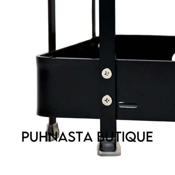 Полиця двоярусна Homax матова чорна 24x24x36 см (EBA-3520 BL) EBA-3520 BL фото