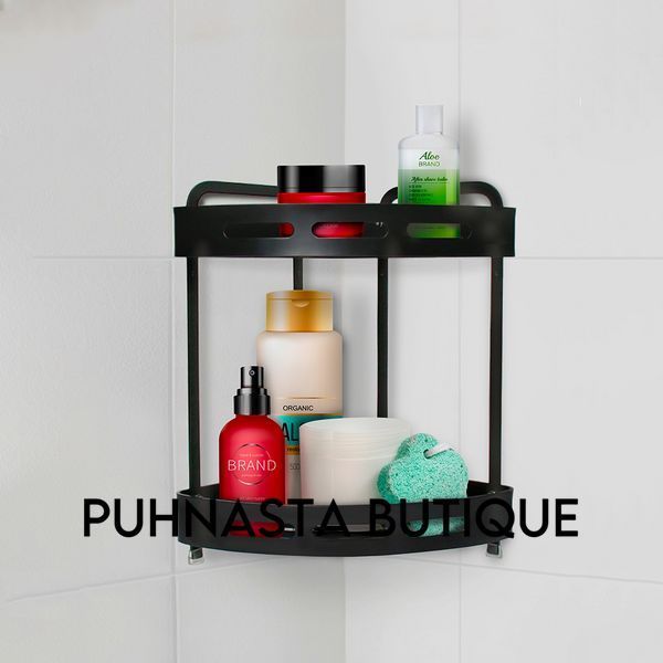 Полиця двоярусна Homax матова чорна 24x24x36 см (EBA-3520 BL) EBA-3520 BL фото