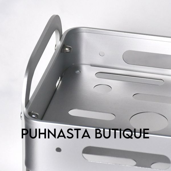 Полка двухъярусная Homax прямоугольная алюминиевая 33x15,5x36 см (EBA-3540 AL) EBA-3540 AL фото