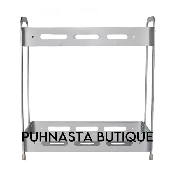 Полка двухъярусная Homax прямоугольная алюминиевая 33x15,5x36 см (EBA-3540 AL) EBA-3540 AL фото