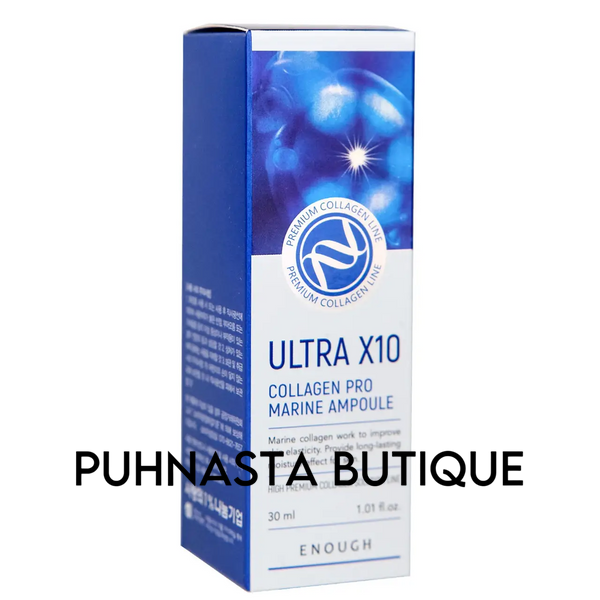 Сыворотка для лица Enough Ultra X10 Collagen Pro Marine Ampoule с коллагеном, 30 мл 80223 фото