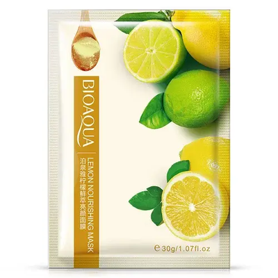 Маска для обличчя тканинна BIOAQUA Lemon Nourishing Mask живильна, з екстрактом лимона 503 фото