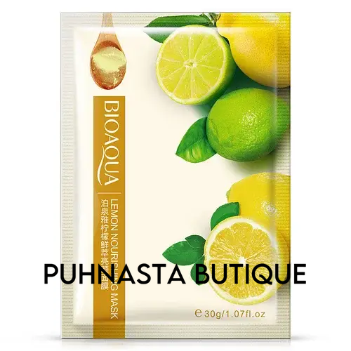 Маска для лица тканевая BIOAQUA Lemon Nourishing Mask питательная, с экстрактом лимона 503 фото