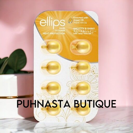 Витамины для волос «Роскошное сияние» с маслом Алоэ Вера Ellips Hair Vitamin Smooth & Shiny With Aloe Vera Oil 1110 фото