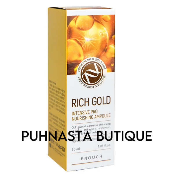 Відновлювальна сироватка для обличчя Enough Rich Gold Intensive Pro Nourishing Ampoule з компонентами золота, 30 мл 23854 фото