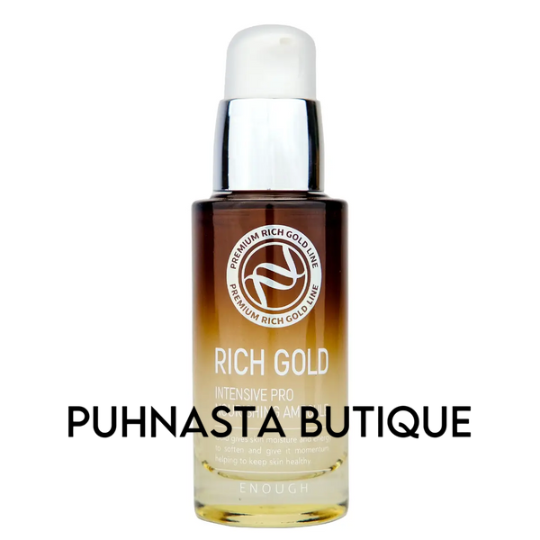 Восстанавливающая сыворотка для лица Enough Rich Gold Intensive Pro Nourishing Ampoule с компонентами золота, 30 мл 23854 фото