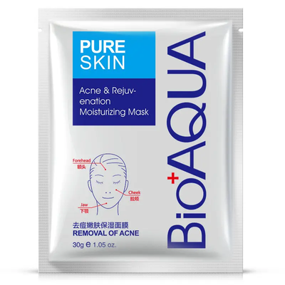 Маска для обличчя тканинна BIOAQUA Pure Skin Mask проти запалень та акне 504 фото
