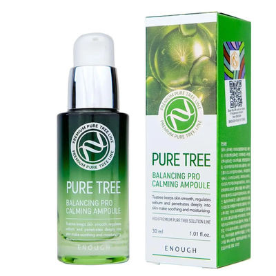 Сыворотка для лица Enough Pure Tree Balancing Pro Calming Ampoule с экстрактом чайного дерева, 30 мл 82444 фото