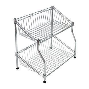 Полка-органайзер Lemax двухуровневая хром 45x30x44 см (LF-002) LF-002 фото