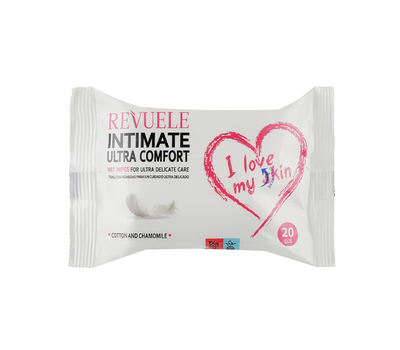 Вологі серветки для інтимної гігієни Revuele Intimate I Love My Skin Ultra-Comfort, 20 шт 54599 фото