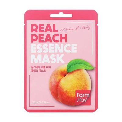 Тканинна маска для обличчя FarmStay Real Peach Essence Mask, з екстрактом персика, 23 мл 3305 фото