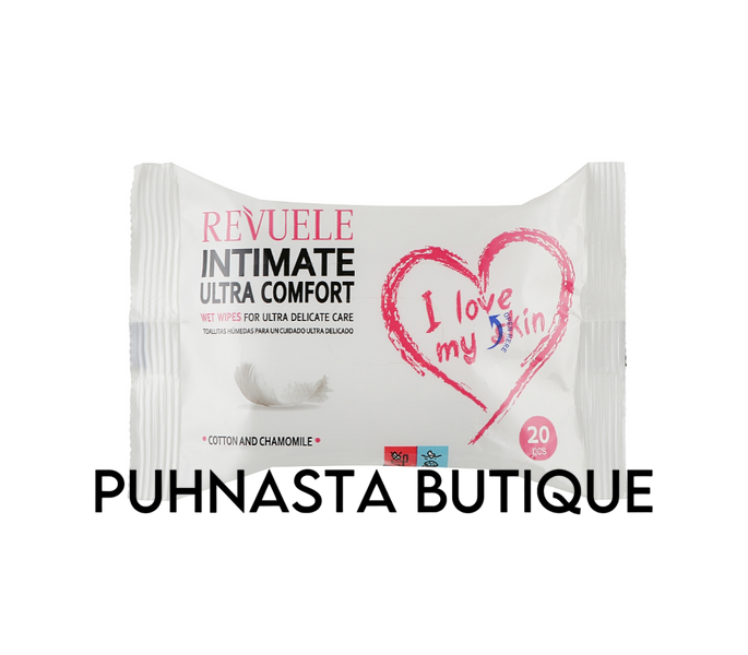 Вологі серветки для інтимної гігієни Revuele Intimate I Love My Skin Ultra-Comfort, 20 шт 54599 фото