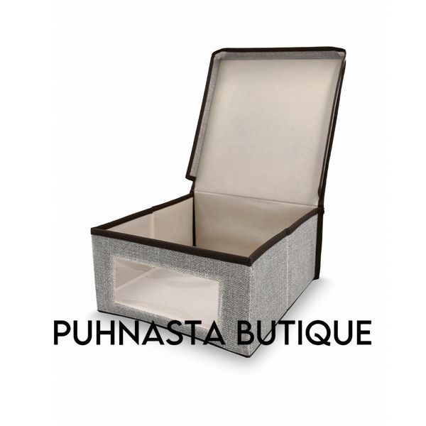 Короб для зберігання Handy Home сірий з кришкою 30x28x15 см (ESH07) ESH07 фото
