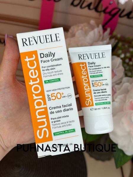 Сонцезахисний крем контроль жиру, для обличчя та тіла Revuele Sunprotect SPF50+, 50 мл 4152 фото