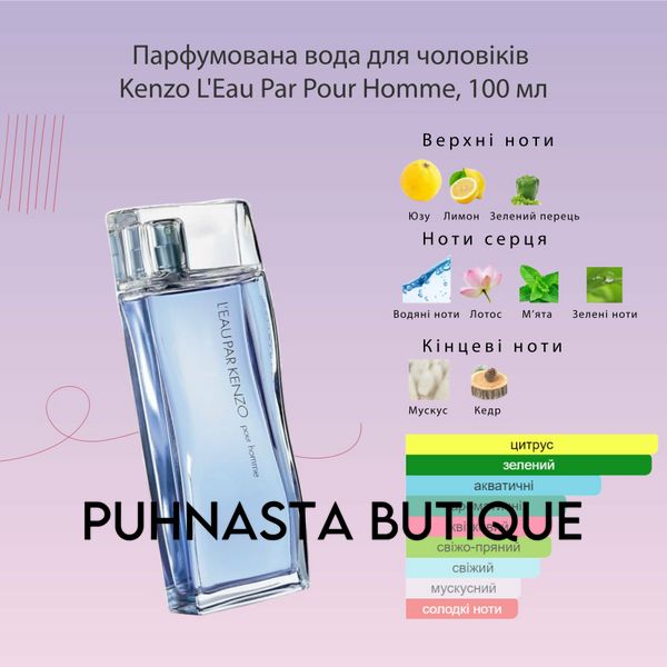 Парфюмерная вода для мужчин Kenzo L'Eau Par Pour Homme, 100 мл 275 фото