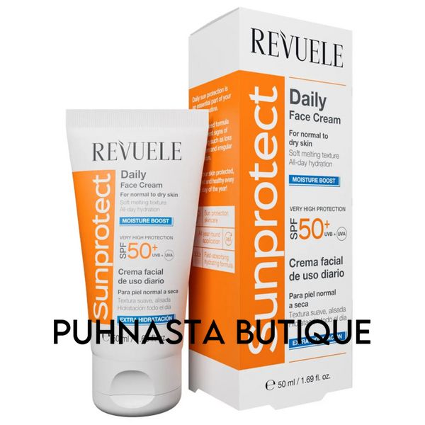 Сонцезахисний крем зволожувальний, для обличчя та тіла Revuele Sunprotect Extra Hidratacion SPF50+, 50 мл 4153 фото