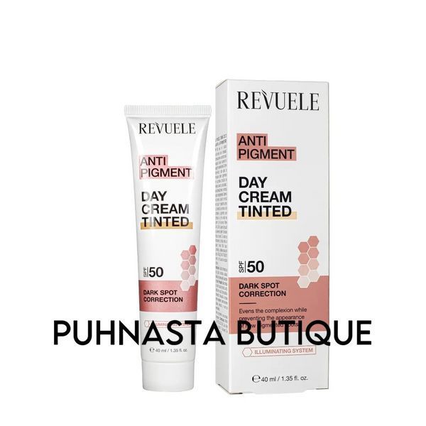 Денний тонувальний крем для обличчя проти пігментації Revuele Anti Pigment Cream SPF 50, 40 мл 80432 фото