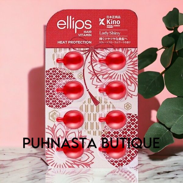 Витамины для волос Ellips Hair Vitamin Heat Protection Мягкость сакуры, 8*1 мл 44455 фото