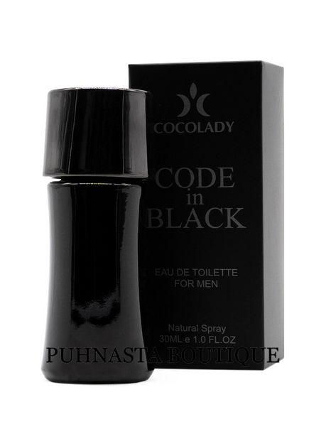 Парфумована вода для чоловіків Cocolady "Code in Black", 30 мл (Версія: Armani Code) 158 фото
