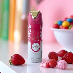 Дезодорант парфюмированный для женщин Lattafa Perfumes Yara Candy, 200 мл 56427 фото