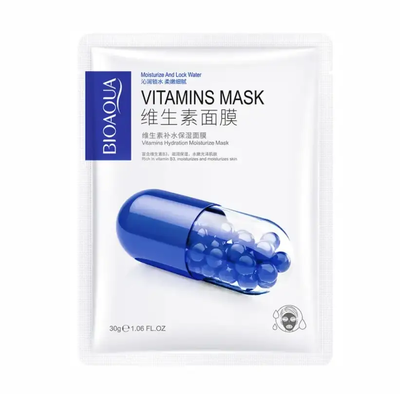 Тканинна маска-невидимка для обличчя BIOAQUA з ніацинамідом Vitamin B3 зволожуюча 515 фото
