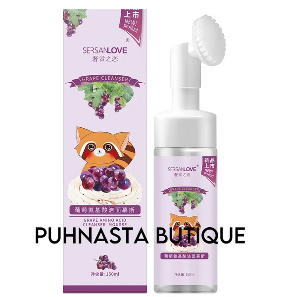 Пенка-мусс для умывания SERSANLOVE Grape Amino Acid Cleanser Mousse с экстрактом винограда 150 мл 929 фото