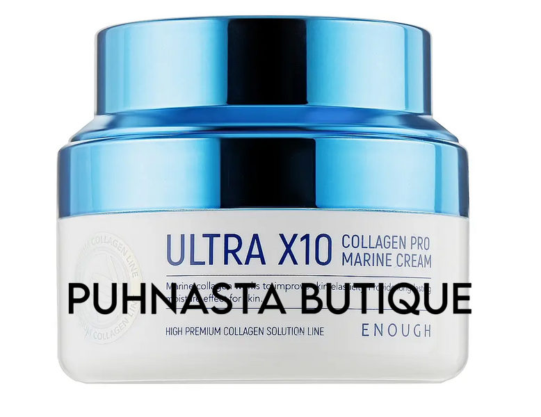 Крем для обличчя Enough Ultra X10 Collagen Pro Marine зволожувальний із колагеном 50 мл 14567 фото