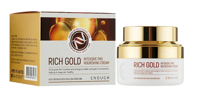 Крем для обличчя Enough Rich Gold Intensive Pro Nourishing Cream інтенсивний поживний на основі іонів золота 50 мл 28854 фото