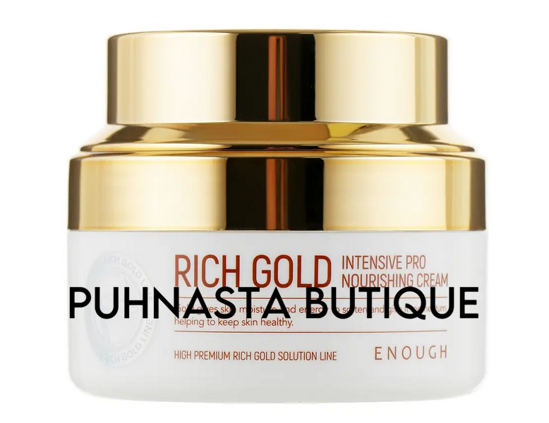 Крем для обличчя Enough Rich Gold Intensive Pro Nourishing Cream інтенсивний поживний на основі іонів золота 50 мл 28854 фото