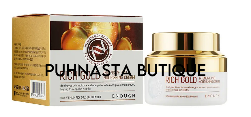 Крем для обличчя Enough Rich Gold Intensive Pro Nourishing Cream інтенсивний поживний на основі іонів золота 50 мл 28854 фото