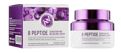 Крем для лица Enough 8 Peptide Sensation Pro Balancing Cream антивозрастной с пептидами 50 мл 28654 фото