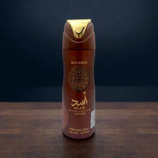 Дезодорант парфумований для чоловіків Lattafa Perfumes Asad Bourbon, 200 мл 56431 фото