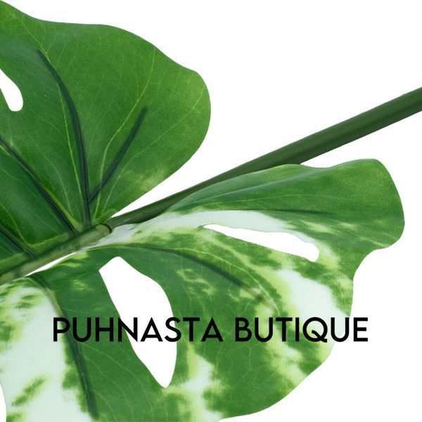 Штучне листя Engard Monstera Alba зелене 73 см (TW-54) TW-54 фото