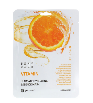 Тканинна зволожувальна маска з вітамінами В12, С і Е Jkosmec Vitamin Ultimate Hydrating Essence Mask, 25 мл 4348 фото