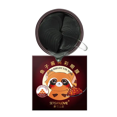 Гідрогелеві патчі під очі SERSANLOVE Caviar Bright Eye Mask з гіалуроновою кислотою і єкстрактом червоної ікри, 60 шт 87654 фото