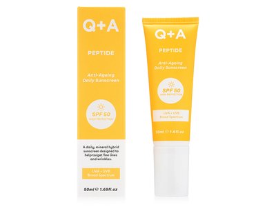 Антивіковий сонцезахисний крем для обличчя Q+A Peptide Anti-Ageing Daily Sunscreen SPF 50 PA++++, 50 мл 54513 фото