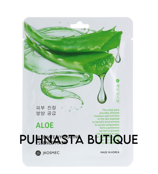 Тканинна зволожувальна маска з екстрактом алое Jkosmec Aloe Ultimate Hydrating Essence Mask, 25 мл 4349 фото