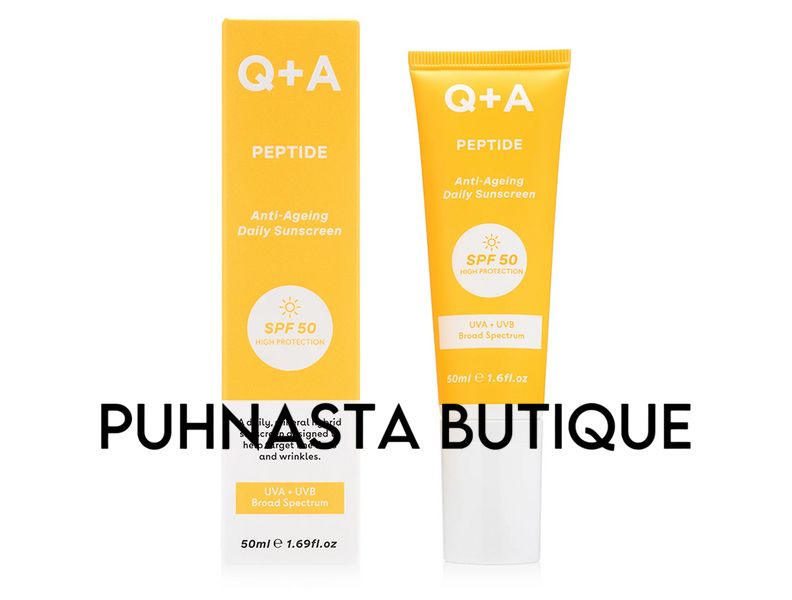 Антивозрастной солнцезащитный крем для лица Q+A Peptide Anti-Ageing Daily Sunscreen SPF 50 PA++++, 50 мл 54513 фото