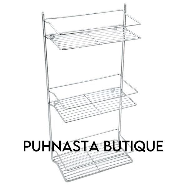 Полка трехъярусная Homax хром 28x15,5x56 см (EBA-1003) EBA-1003 фото