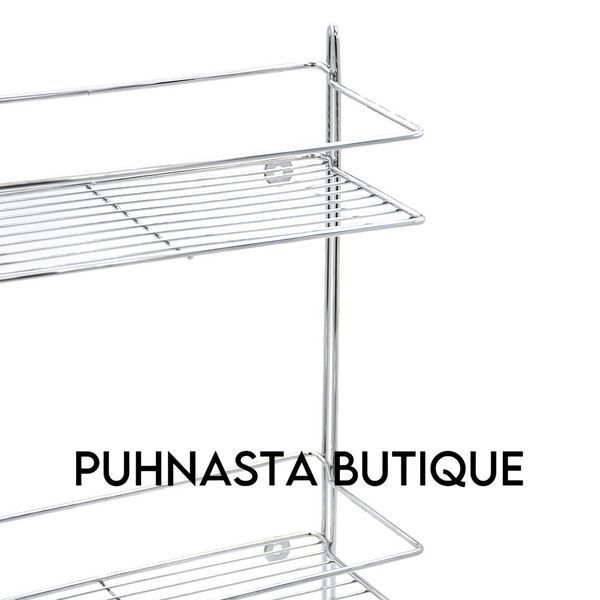 Полка трехъярусная Homax хром 28x15,5x56 см (EBA-1003) EBA-1003 фото