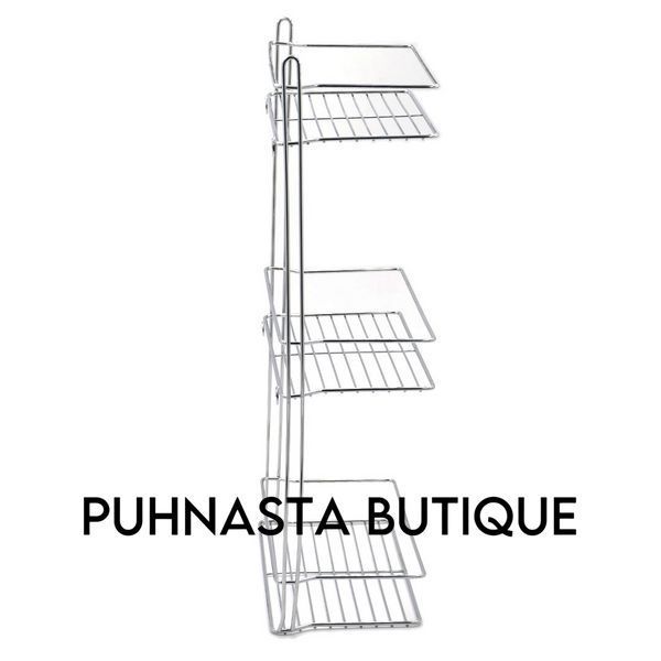 Полка трехъярусная Homax хром 28x15,5x56 см (EBA-1003) EBA-1003 фото