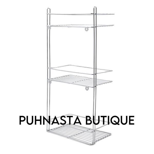 Полка трехъярусная Homax хром 28x15,5x56 см (EBA-1003) EBA-1003 фото