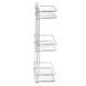 Полка трехъярусная Homax хром 28x15,5x56 см (EBA-1003) EBA-1003 фото 2