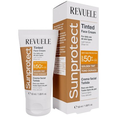 Крем для обличчя тонуючий "Golden Tint" Revuele Sunprotect Tinted Face Cream SPF50+, 50 мл 4311 фото