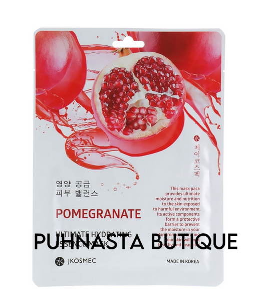 Тканевая увлажняющая маска с экстрактом граната Jkosmec Pomegranate Ultimate Hydrating Essence Mask. 25 мл 4351 фото